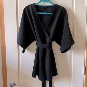 Black Kimono Style Romper, XS by Blaque Label